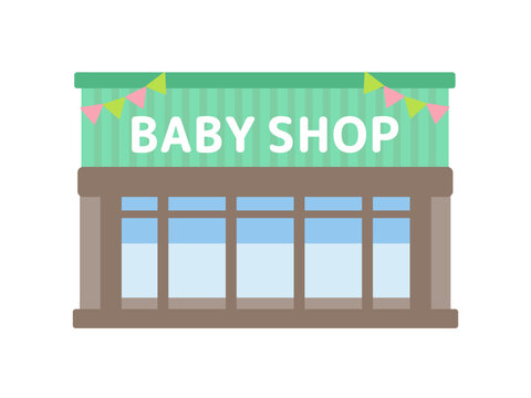 ベビー用品店　建物　イラスト