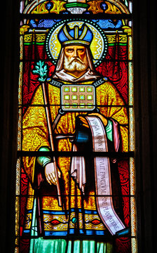 Aaron, 19th Century Stained Glass, San Corentin Cathedral, Quimper