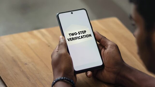 Two step verification on a mobile.