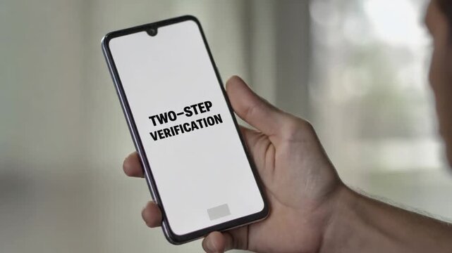 Two step verification on a mobile.