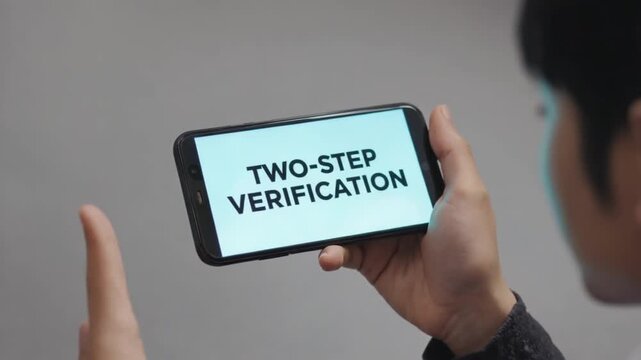 Two step verification on a mobile.