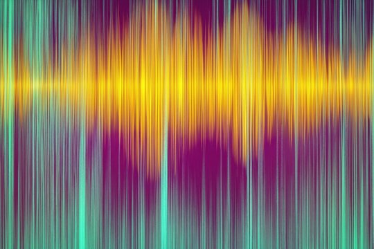 Vertical colored lines forming waveform on gradient background