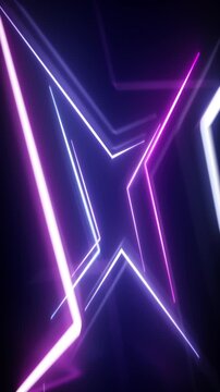 Neon Glowing Tunnel Loop Background