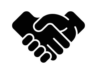 Fototapeta premium Vector graphic of two hands shaking in a firm handshake