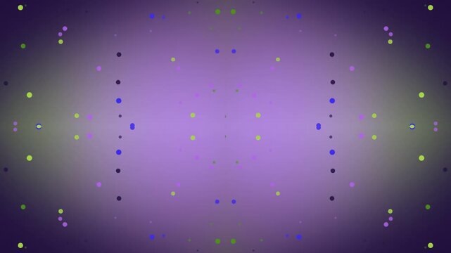 Abstract purple background with colorful dot pattern symmetrical kaleidoscopic design for graphic design wallpaper and modern art projects