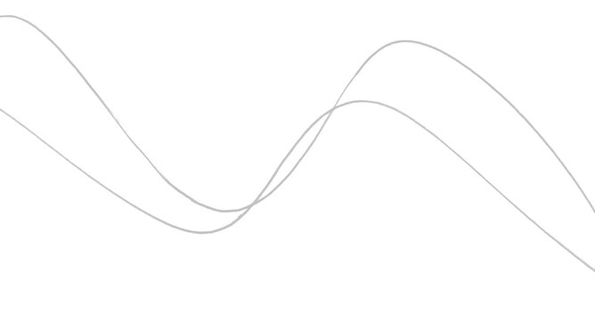 Two curved lines on a transparent background forming a wavy pattern