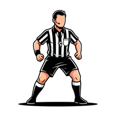 Obraz premium Vector illustration of a referee 