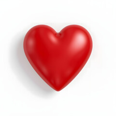 Fototapeta premium Two red heart symbols on a clean white background representing love and romance