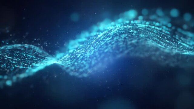A glowing deep blue gradient background with soft noise texture and smooth light curves, futuristic calm energy for banners, posters and digital wallpapers, ultra-realistic, no logos.