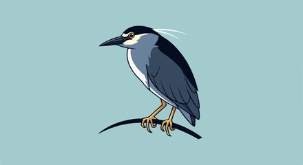 Obraz premium Detailed pixel art illustration of a bird perched on a branch