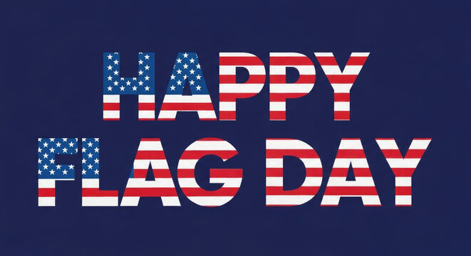 Happy flag day patriotic american flag design for national flag day celebrations