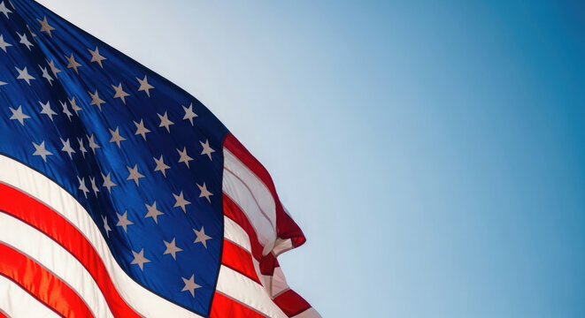 Celebrating flag day close up of the american flag patriotic symbolism
