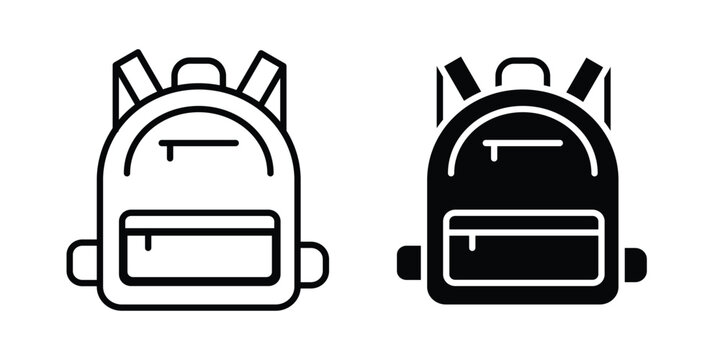 Backpack icon UI vector. Vector icon set.