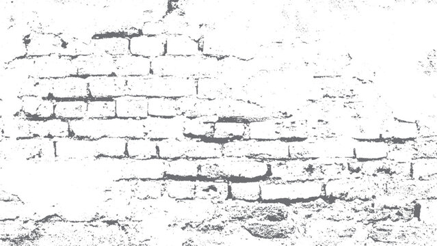 Grunge brick wall background in black or white with rough textured surface ideal for design and overlay use