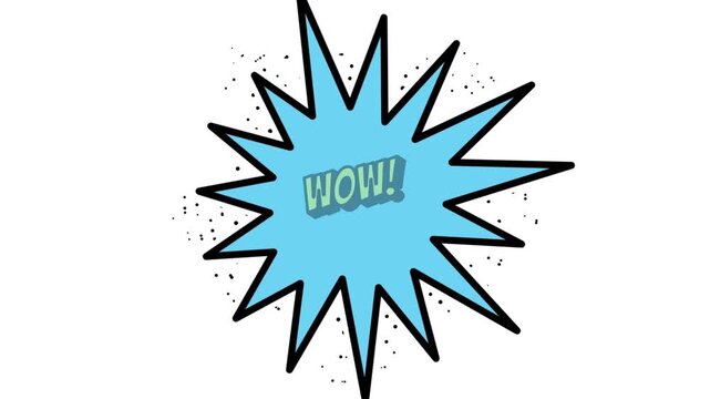 Dynamic comic book style 'WOW!' exclamation graphic for impactful announcements and timely event highlights in digital design.