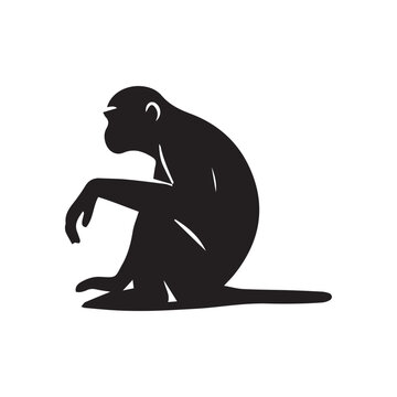vector monkey silhouette