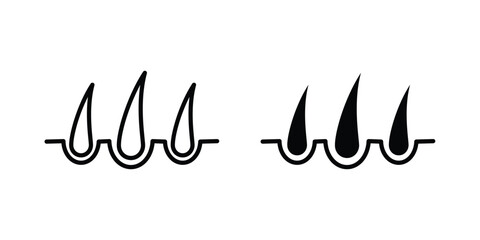 Fototapeta premium Hair icon UI vector. Vector icon set.