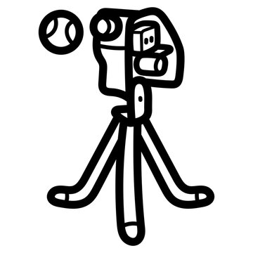 Pitching machine illustration