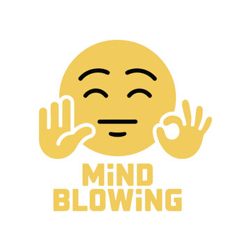 Yellow emoji face gesturing okay with closed eyes and smirk smirking face hand gesture