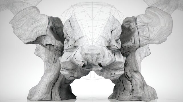 Abstract conceptual structure artwork artistic design grey tones and texture