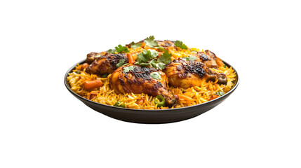 Delicious chicken biryani with fragrant spices and herbs © Afroja