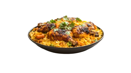 Delicious chicken biryani with fragrant spices and herbs © Afroja