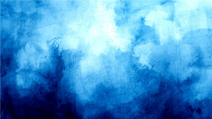 Fototapeta premium Abstract blue watercolor painting serene artistic background cool texture tranquil ambiance ethereal gradient artistic aesthetic modern design elegant art.