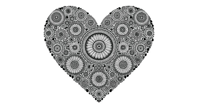 Easy Heart Zentangle Patterns