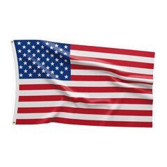 Fototapeta premium Close up of the united states flag with white stars on blue canton and red and white stripes