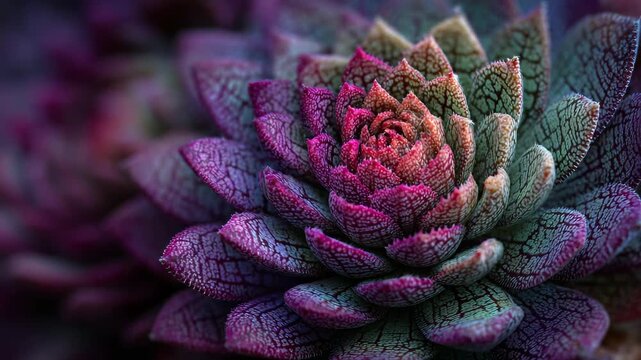 Succulent plant macro colorful natural pattern