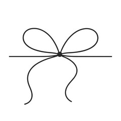 Naklejka premium Bow tie knot gift wrapping outline icon on transparent background