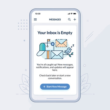 Empty Inbox Message Message App With Phone