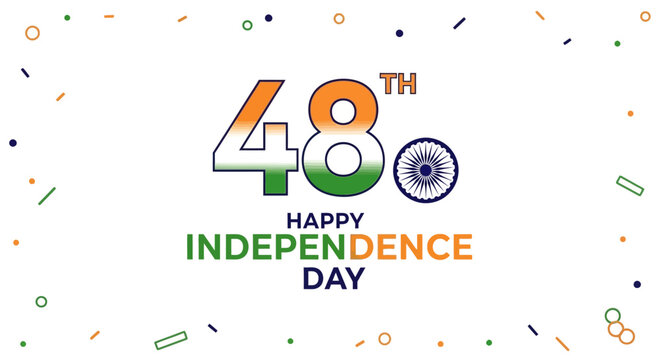 Independence Day Celebration Text Logo.