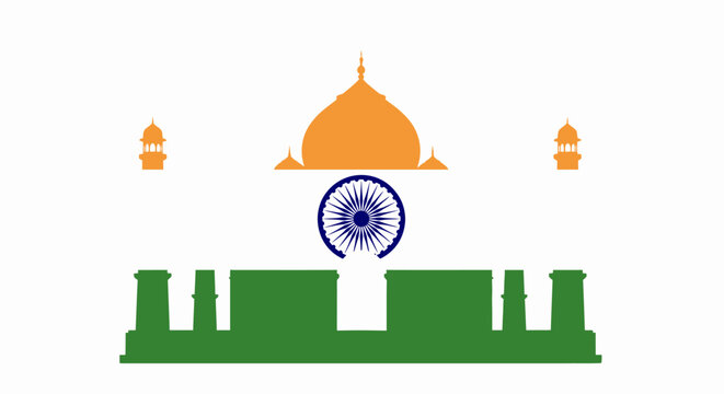 Indian flag emblem symbol design.