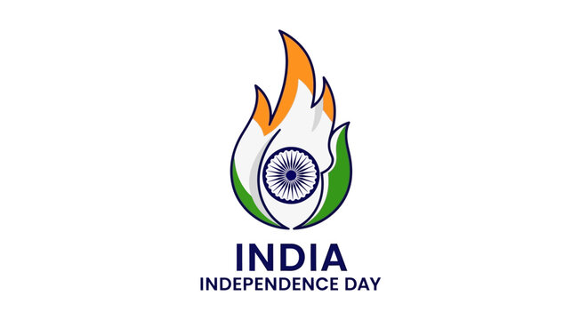 India Independence Day Celebration Logo.