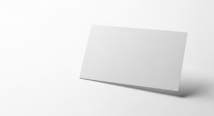 Fototapeta premium Blank Business Card Mockup on White Background, Minimalist Design