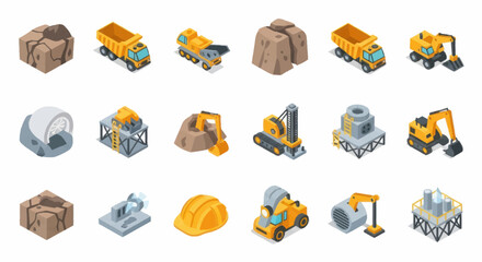 Construction Equipment and Building Icons Set. © Fahri