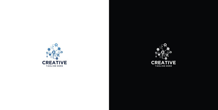 technology design logo for big data analytics company