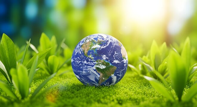 Earth egg a symbol of new life and environmental sustainability