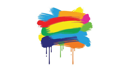 A vibrant explosion of colorful brushstrokes forms the shape of a united group of people a striking silhouette high quality professional © GDMala02