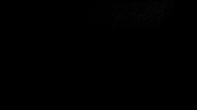 Red HD Text Animation with Particle Sand Dissolve Effect: Bold High Definition Typography Disintegrating into Wind Dust on Black Background for Video Quality, Tech Specs, Cinema, and Media Branding