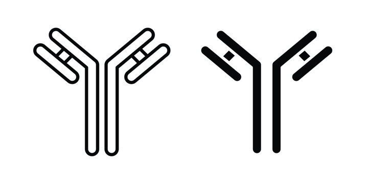 Antibody icon and symbol. Vector icons set