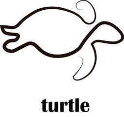 Fototapeta premium turtle Single Line Art, Abstract Continuous Line Drawing animal Design