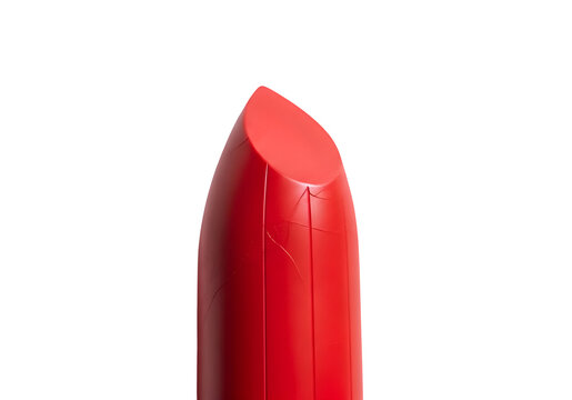 Closeup of a red lipstick on transparent background, isolated