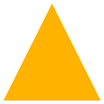 Amber Upward Triangle Icon &ndash; Solid Geometric Shape Symbol for Directional and UI Design
