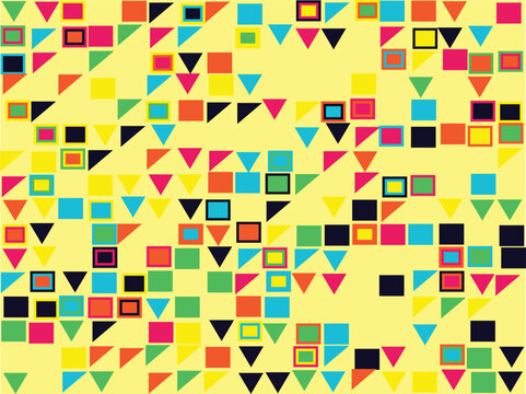 Vibrant geometric shapes create Retro 001 eps illustration