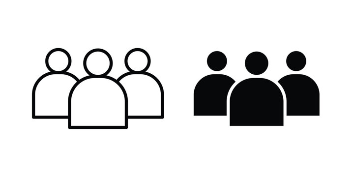 Team icon and symbol. Vector icons set