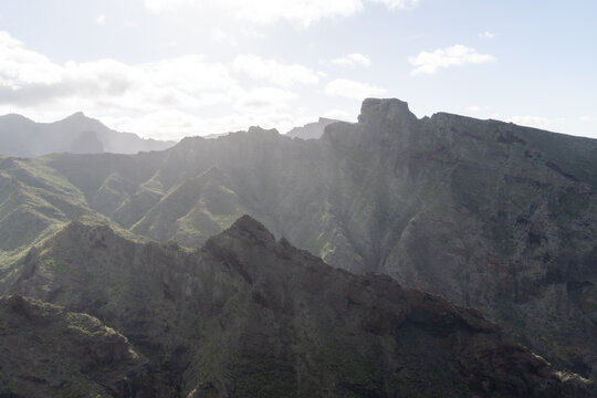 Hiking Abache trail in Teno Mountains, Tenerife