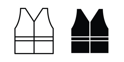 Vest jacket icon and symbol. Vector icons set © Vince