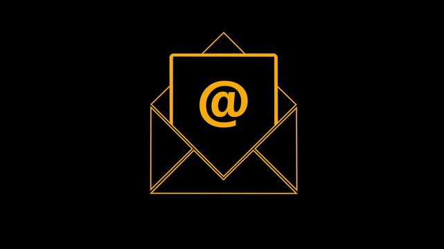 Business man receive send electronic mail email computer laptop smartphone mail marketing business communication technology digital online concept.4k motion video .